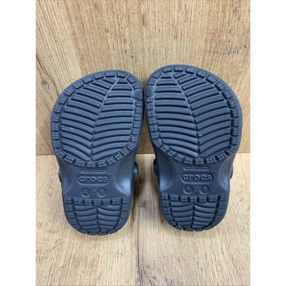Crocs Classic Kid's US 1 Clogs Black Ankle Strap Round Toe Comfort Slip On Shoes - Picture 11 of 16